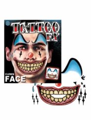 Clown Face Tattoo Accessory